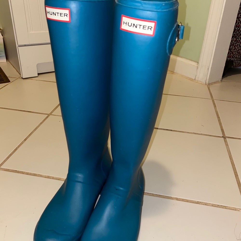 Hunter thigh high rain boots